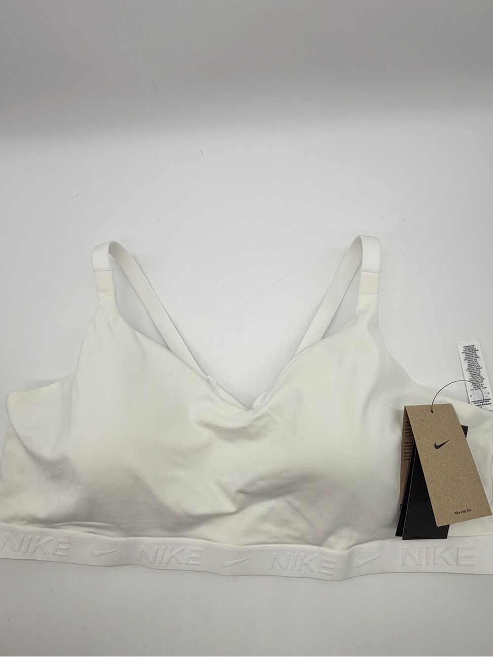 Nike Dri Fit Indy Light Support Padded Sports Bra White FD1064-100 Sz 3X NEW